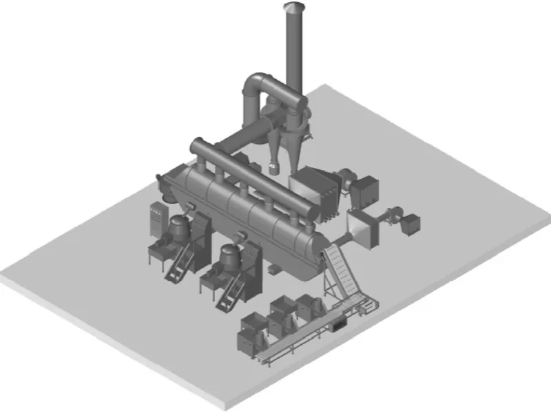Chicken essence production line 3D layout