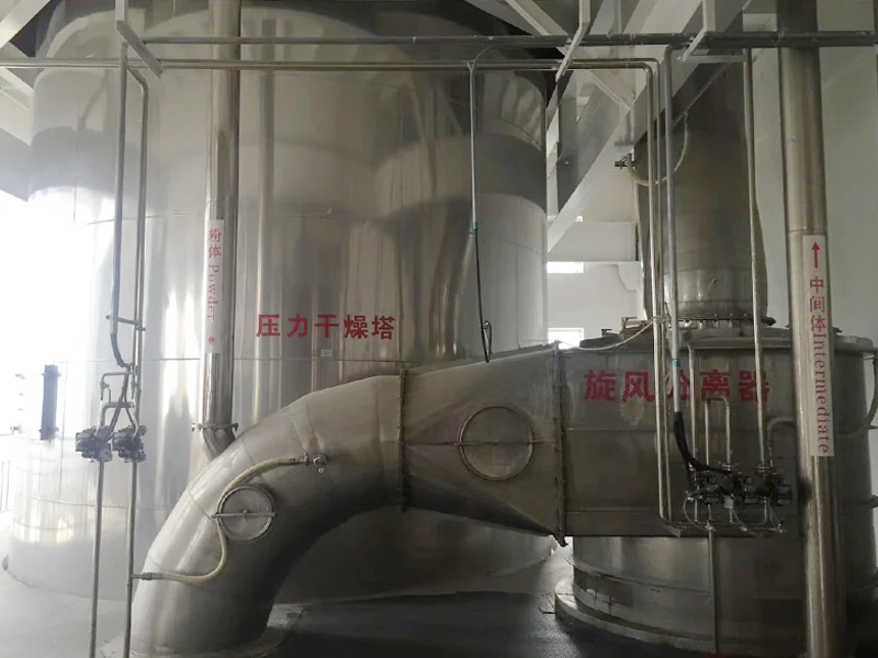 YPG drying chamber and cyclone separator with connecting ductwork